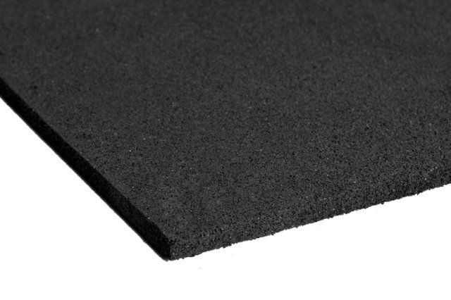 Rubber sheet for outdoor sports pitch paving Black 30x1000x1000mm