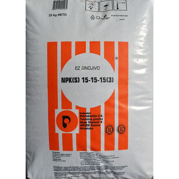 NPK 15-15-15 fertiliser 25 kg