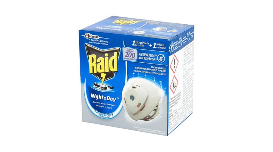 Raid Night&Day Szúnyog és légyirtó elektromos készülék+ 1db utántöltő