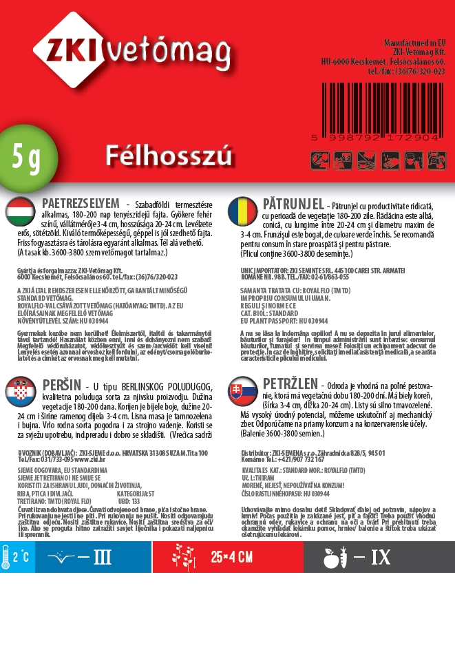 Petrezselyem Félhosszú 5g ZKI