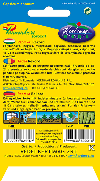 Étkezési paprika Rekord 0,5g