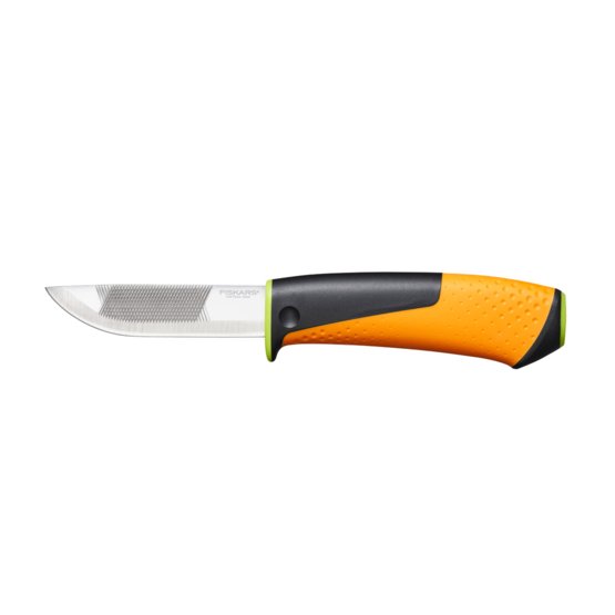 Knife for building work, with integrated sharpener, Fiskars