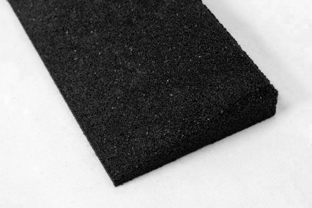 Rubber sheet starter profile 50mm thick black 1000x250mm
