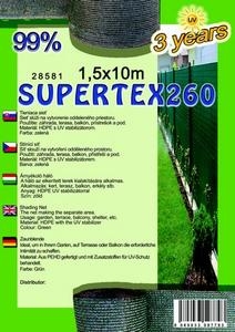 Kerítésháló SUPERTEX260 1,5X10 m zöld 99%