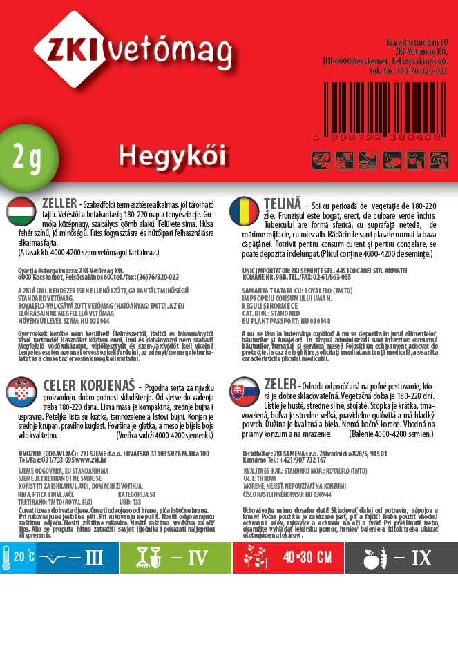 Zeller Hegykői 2g ZKI