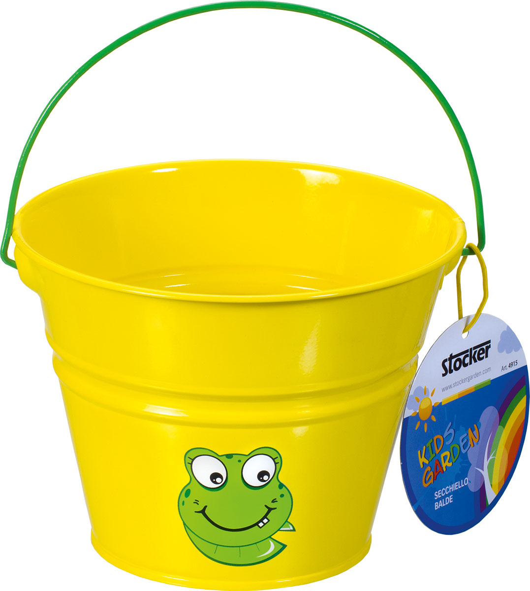 Children's bucket metal yellow