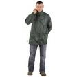 Raincoat short green L