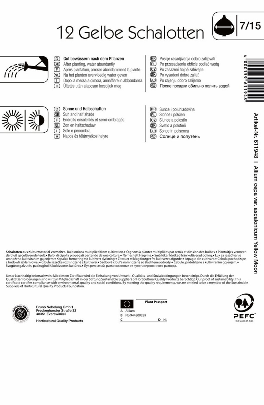 Dughagyma Salottahagyma Yellow Moon (sárga) Kiepenkerl 10 db