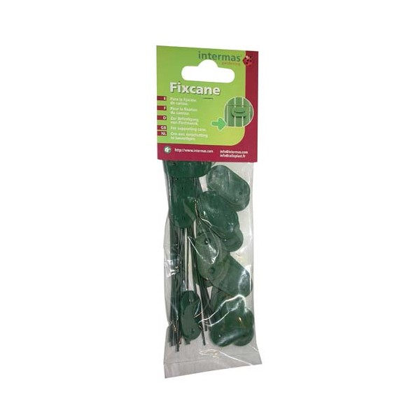 Műanyag bambusz rögzítő "Fixcane" zöld 26db/csomag