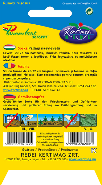 Sóska Pallagi nagylevelű 1g