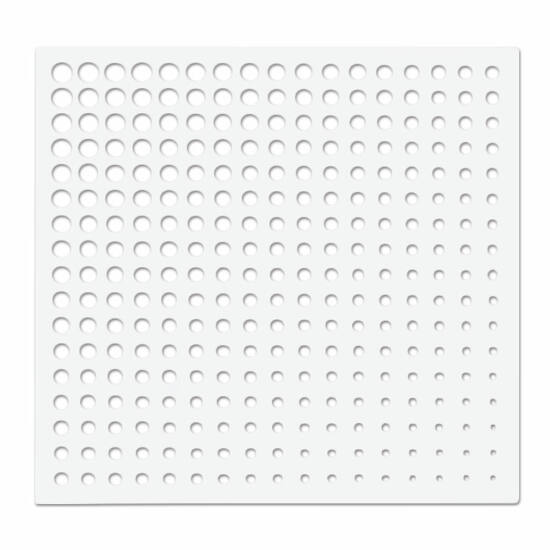 Plastic PP panel with decorative patterns Moon panel white 1mx1m