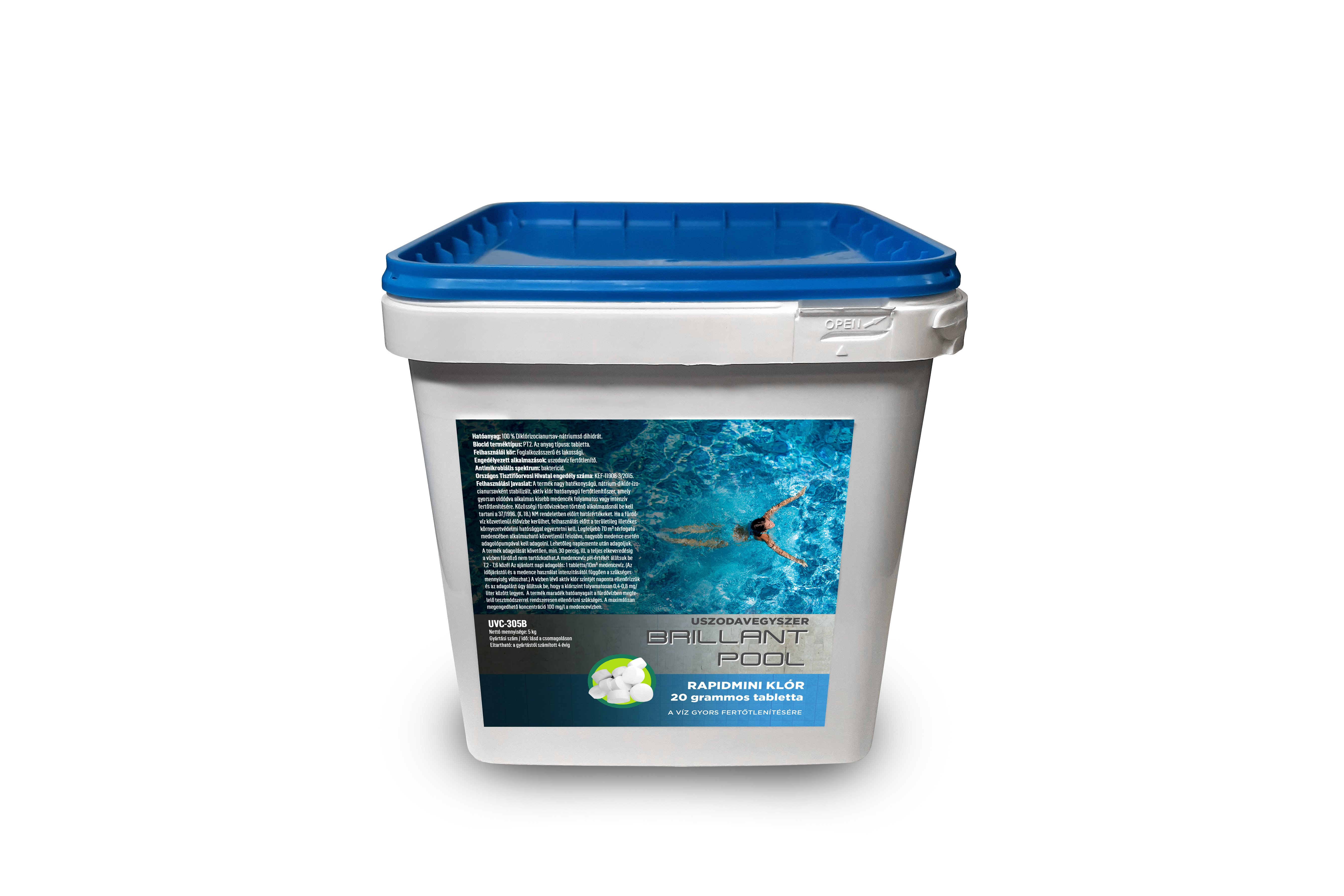 Brillant Pool Rapidmini-gyorsan oldódó klórtabletta 20g/db 5 kg