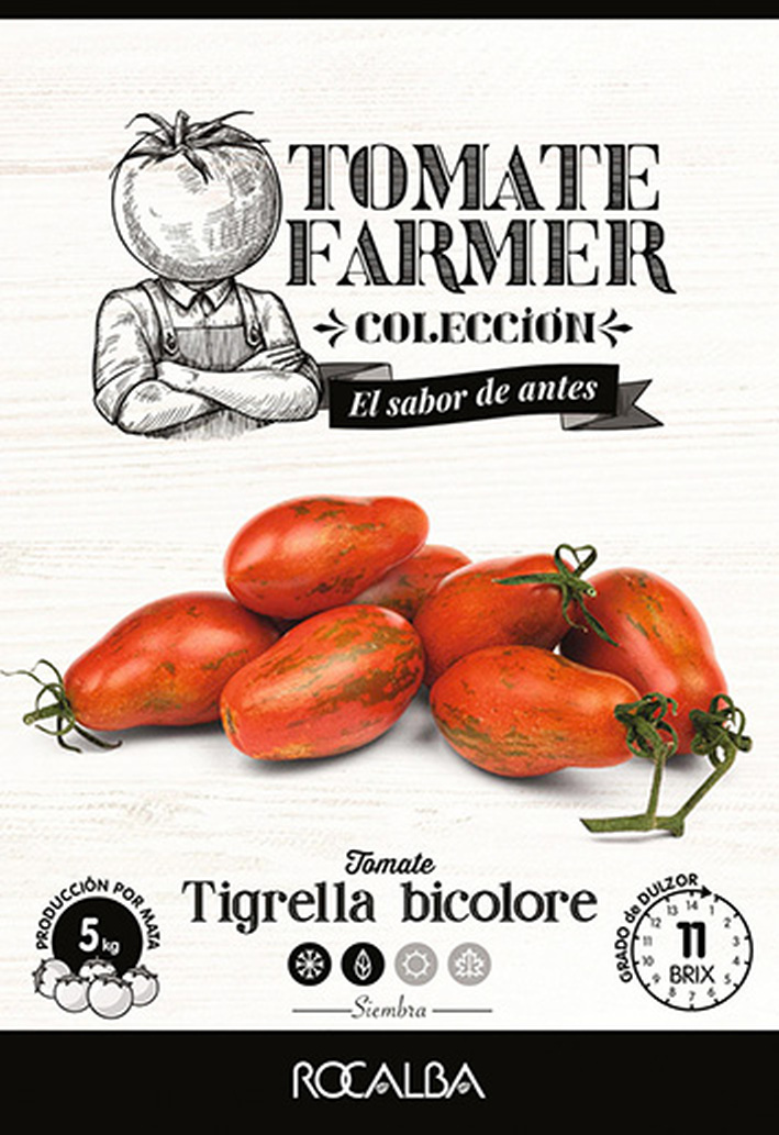 Tomatoes Tigrella Bicolore (Farmer) Rocalba 8 seeds
