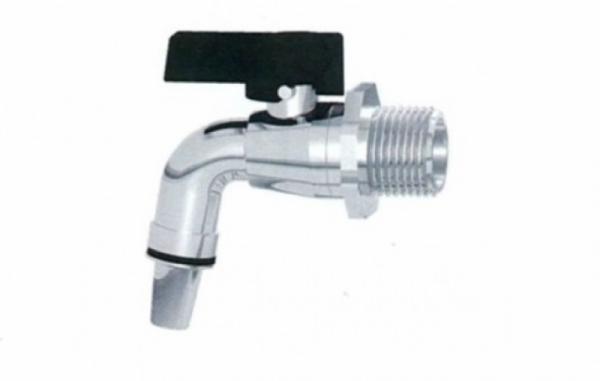 Chrome tap 1/2" for stainless steel eared can