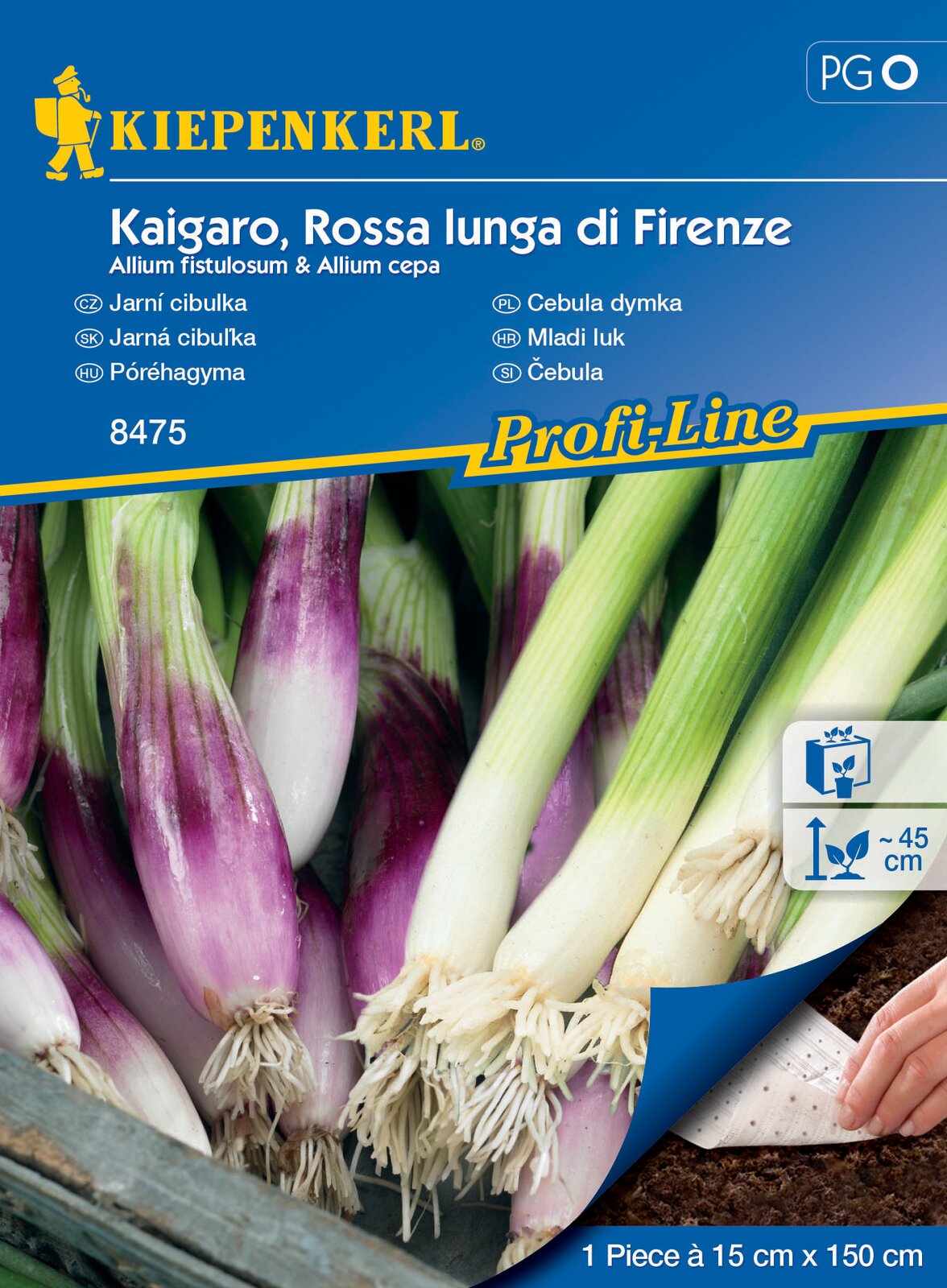 Leek mix Kaigaro &amp; Rossa Lunga di Firenze Kiepenkerl 15 cm x 150 cm seed mat