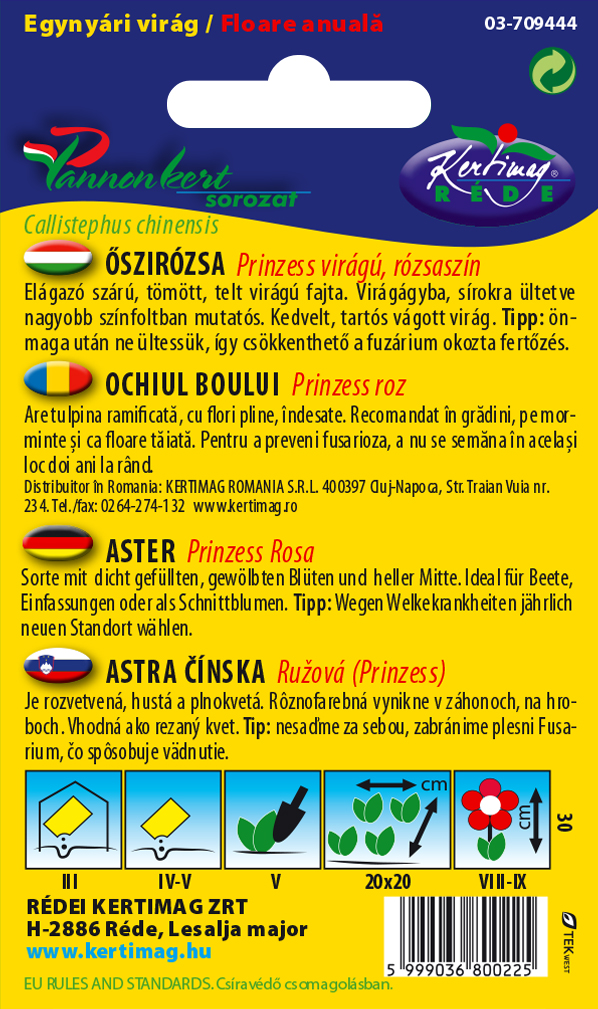 Őszirózsa Prinzess rózsaszín 1 g