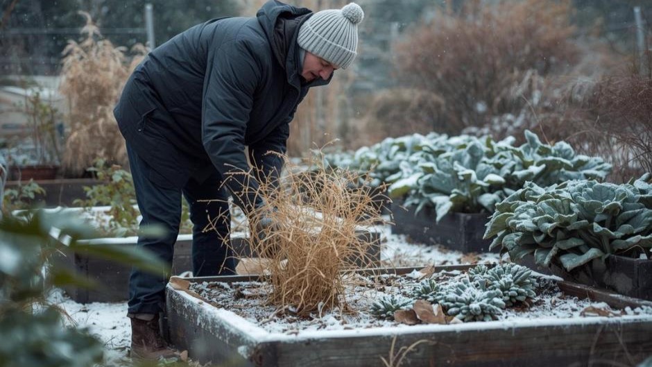 A magaságyás fekészítése a télre 