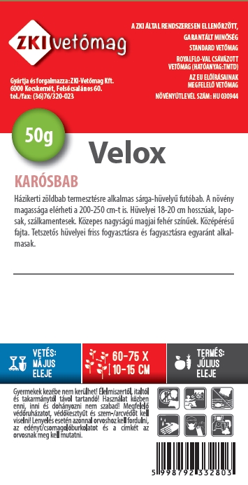 Sárgahüvelyű futóbab Velox 45g ZKI