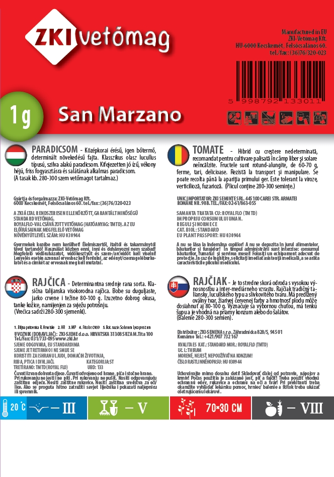Paradicsom San Marzano 1g ZKI