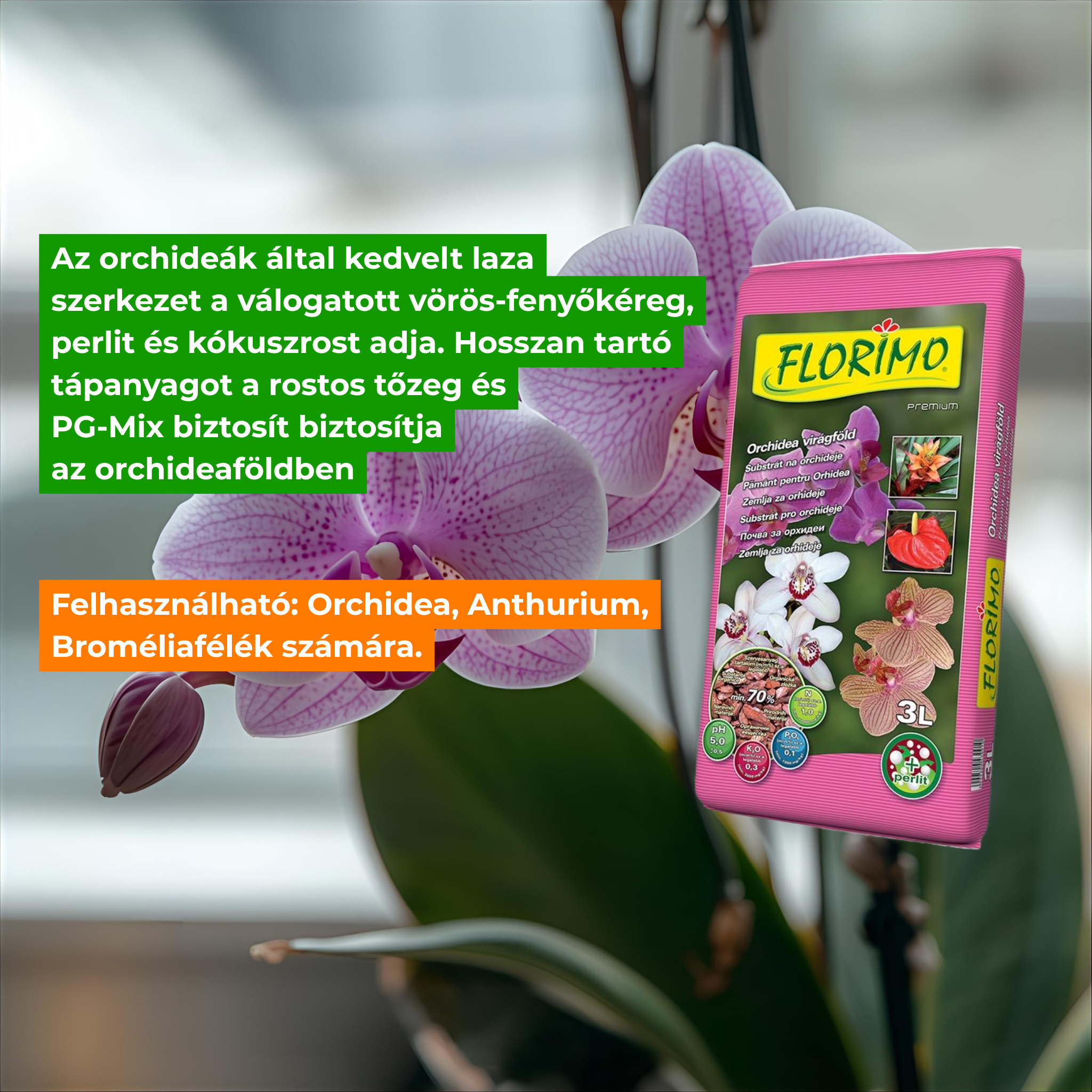 Florimo Orhidea virágföld 3 l