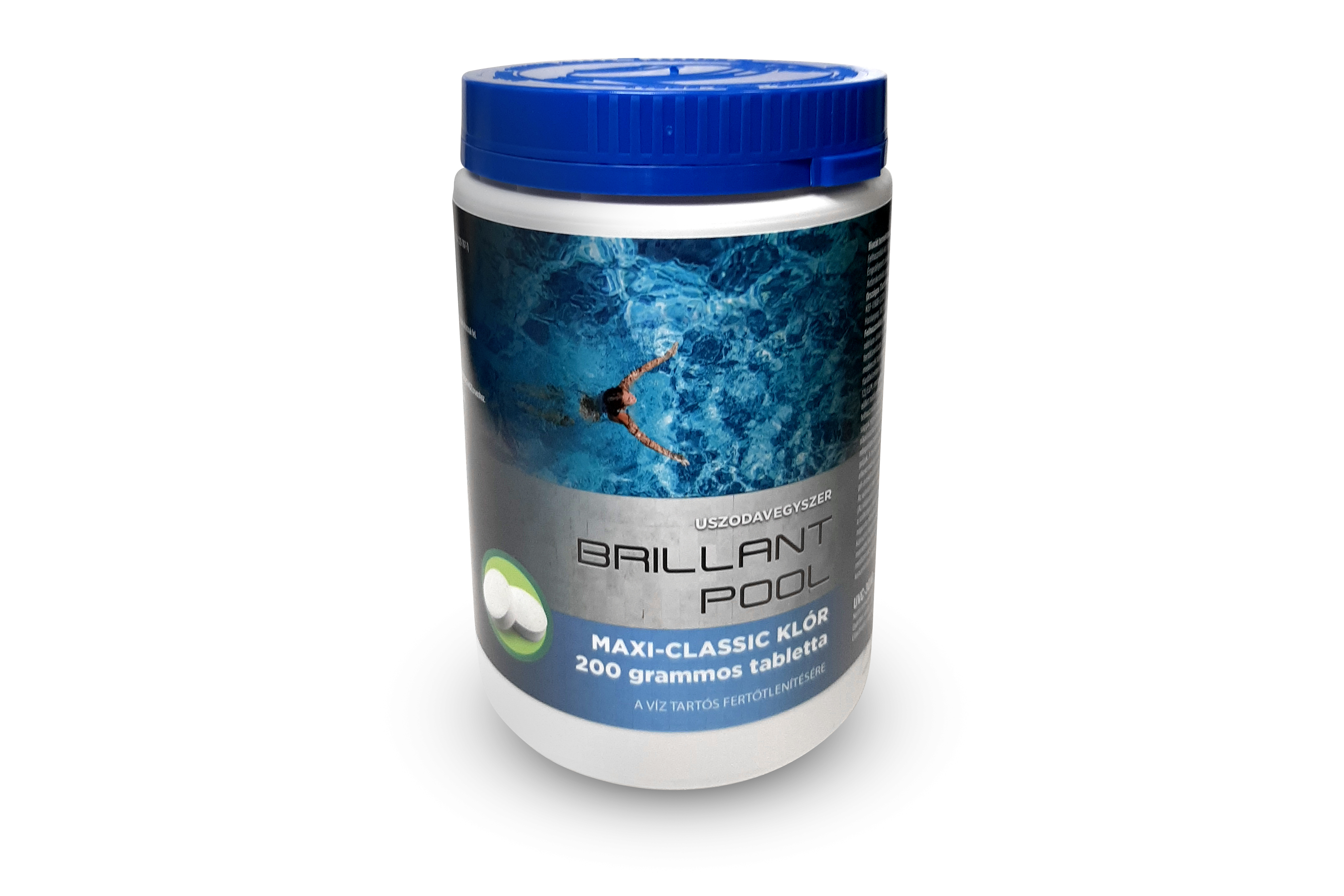 Brillant Pool Maxi-Classic klór-lassan oldódó klórtabletta 200 g/db 1 kg