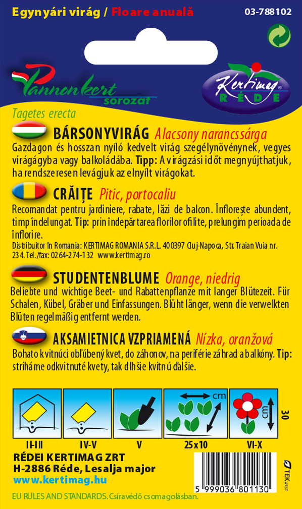 Lemon blossom low large flower (orange) 1 g