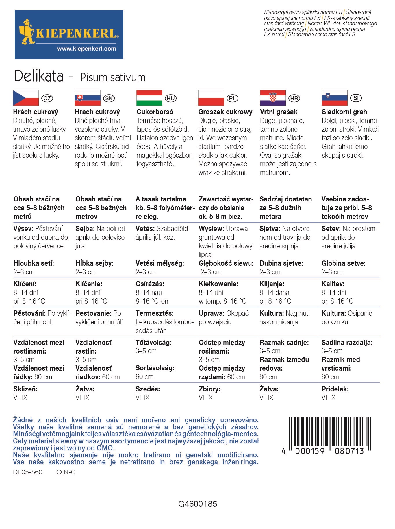 Sweet peas Delikata 5-8 fm Kiepenkerl