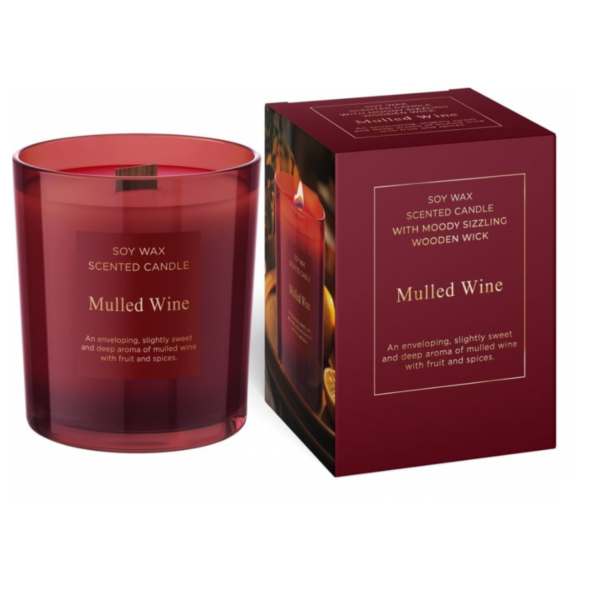 Illatgyertya-Prémium, szójaviaszból Mulled Wine 240 g